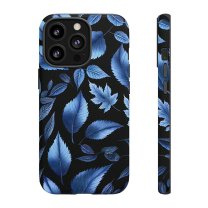 Blue Leaf Art Design Pattern Tough Case