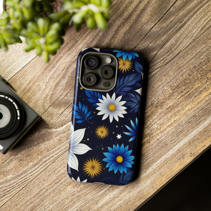 Blue Leaf Pattern Tough Case