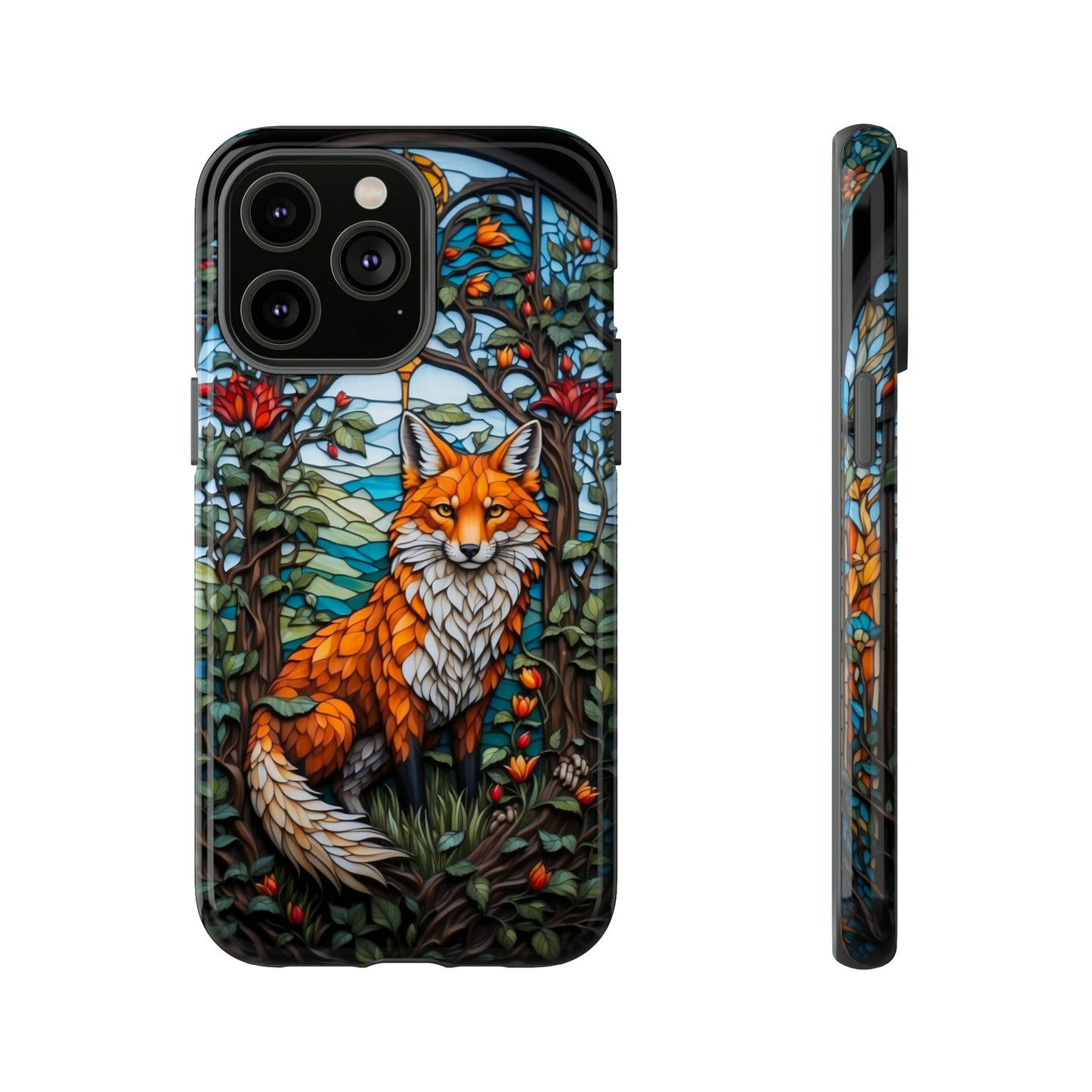 Stained Glass Art of a Fox Tough Case