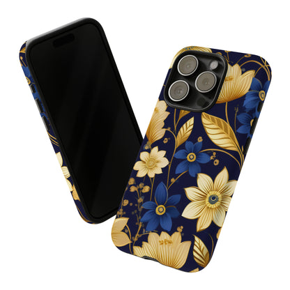 Golden  flower Design Pattern Tough Case