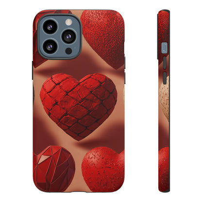 Red Heart Design Pattern Tough Case