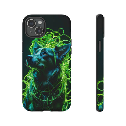 Green Neon Dog Tough Case