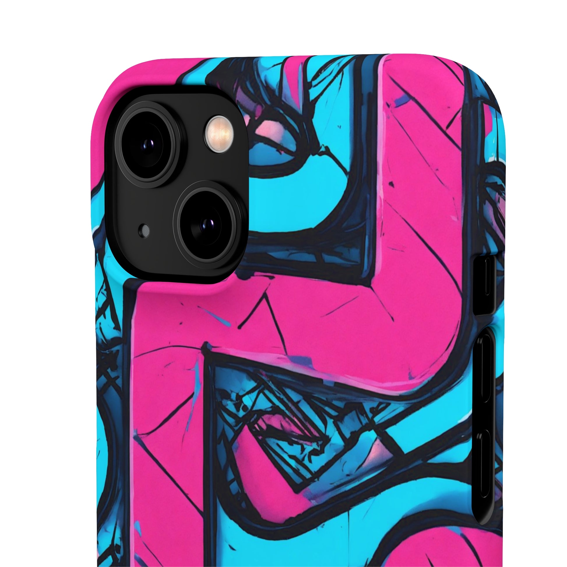 Pink-Blue Graffiti Snap Case - Colorwink