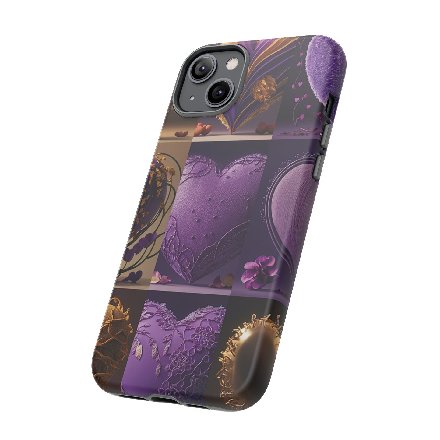 Violet Heart Design Pattern Tough Case