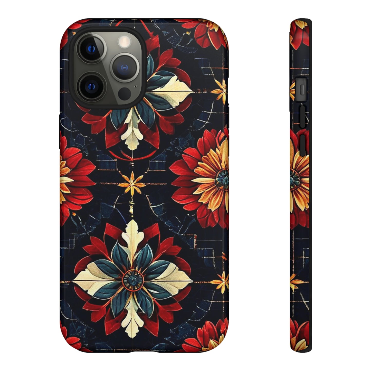 Red  flower Design Pattern Tough Case