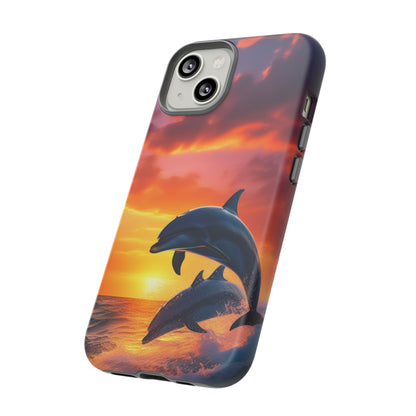 Sunset Dolphin Tough Case