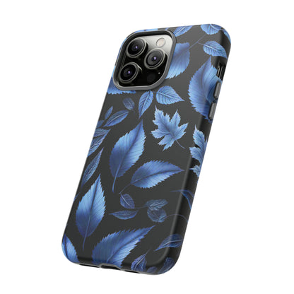 Blue Leaf Art Design Pattern Tough Case