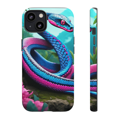 Blue Pink Snake Tough Case