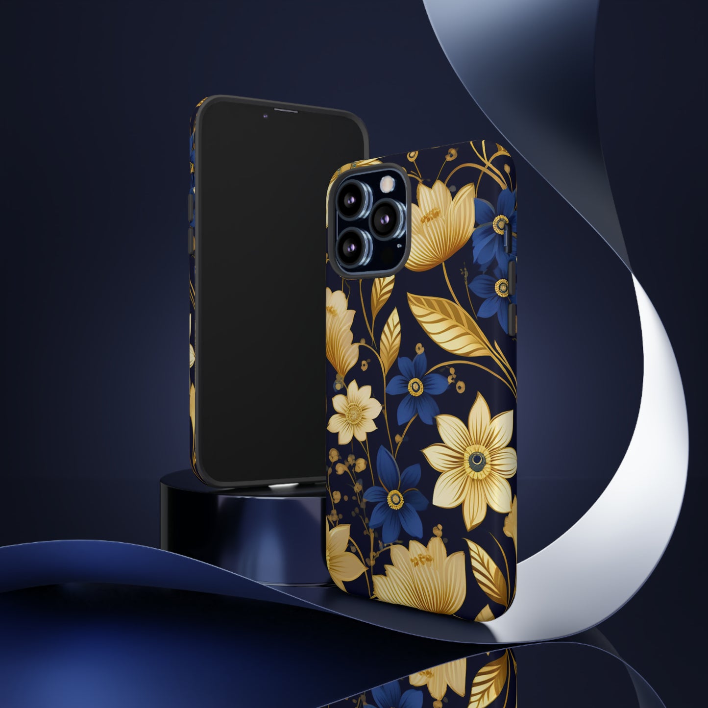 Golden  flower Design Pattern Tough Case