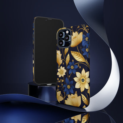 Golden  flower Design Pattern Tough Case