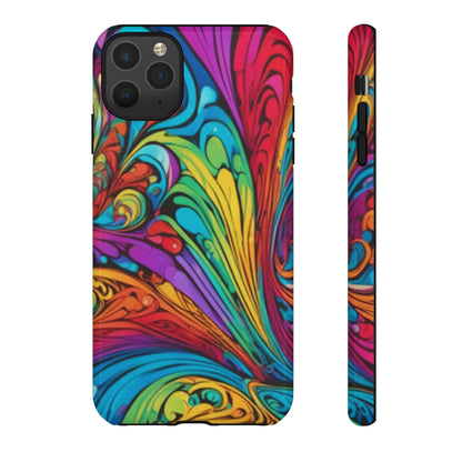 Colourful Spiral Paint Art Pattern Tough Case