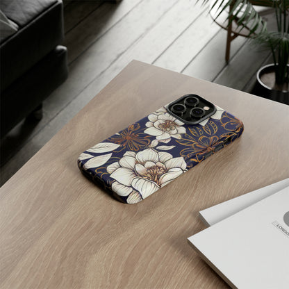 White flower Design Pattern Tough Case