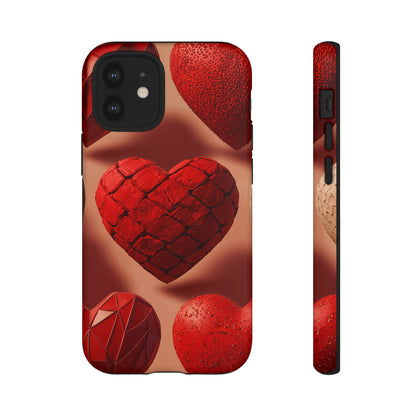 Red Heart Design Pattern Tough Case