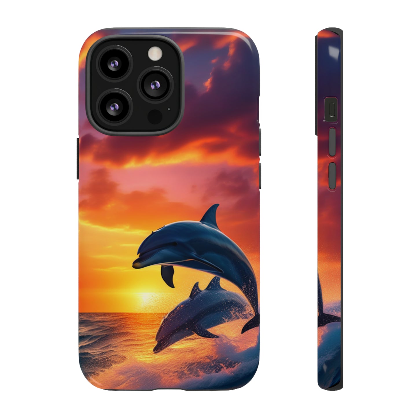 Sunset Dolphin Tough Case