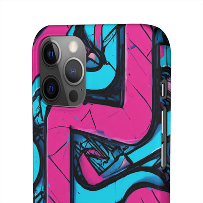 Pink-Blue Graffiti Snap Case - Colorwink