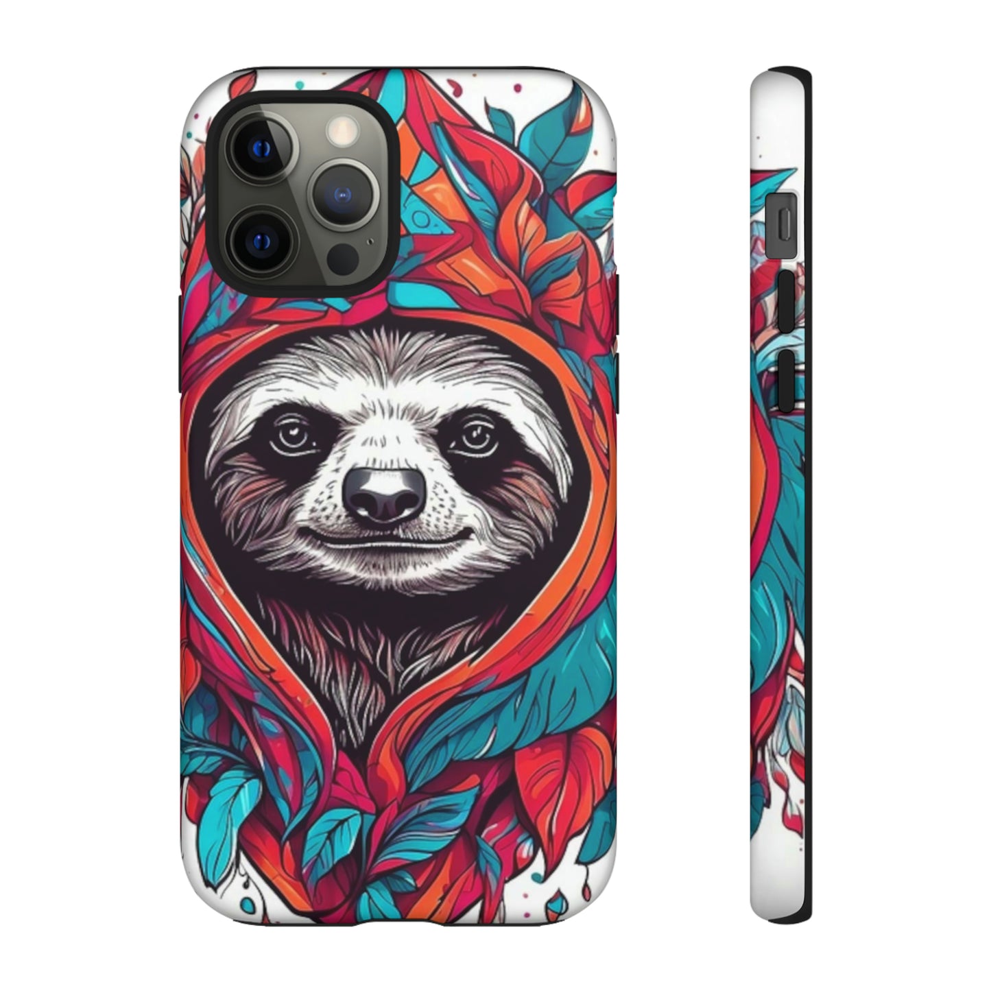 Sloth floral rose print Tough Case