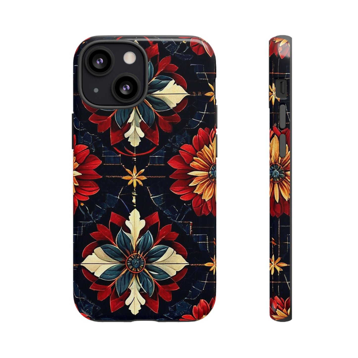 Red  flower Design Pattern Tough Case