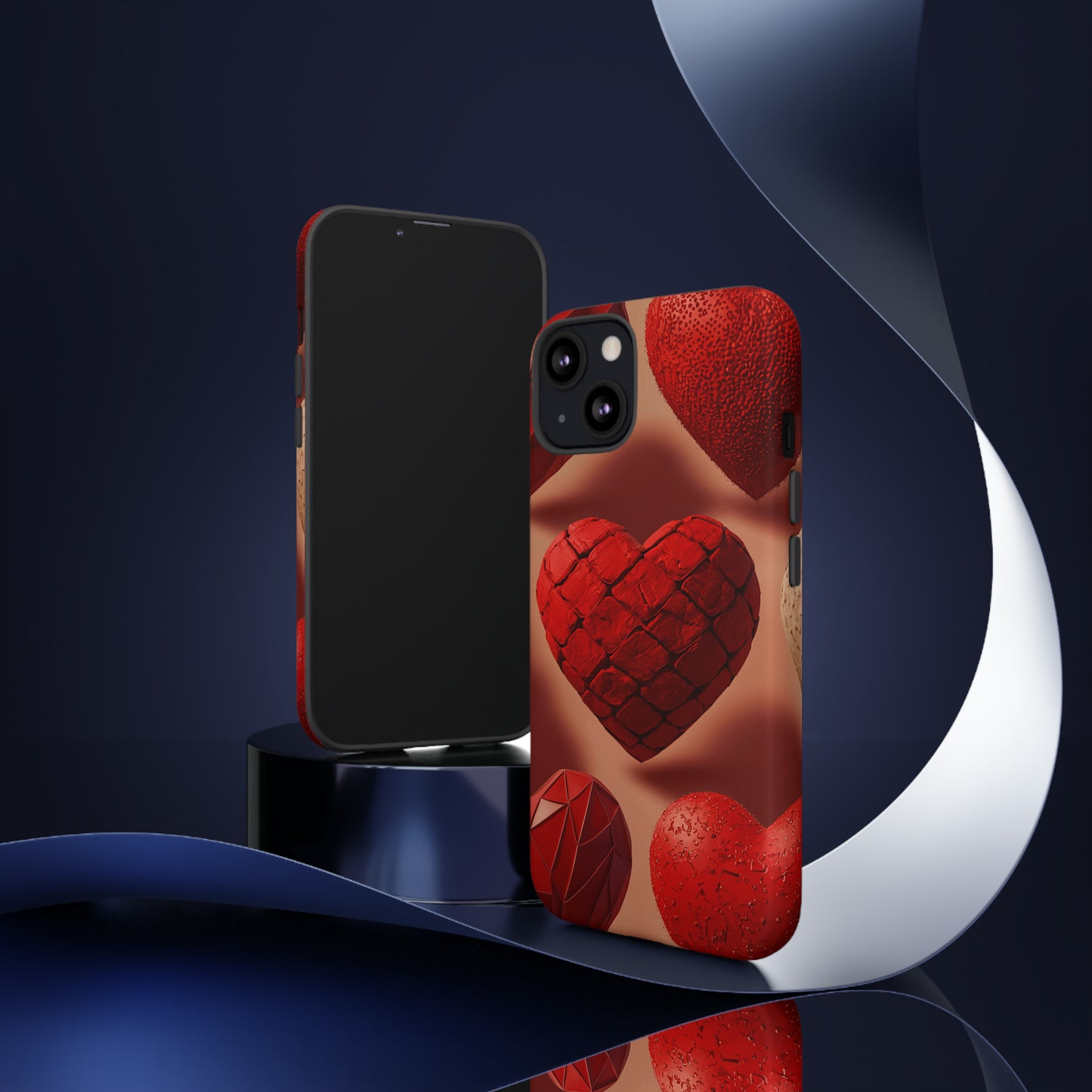 Red Heart Design Pattern Tough Case