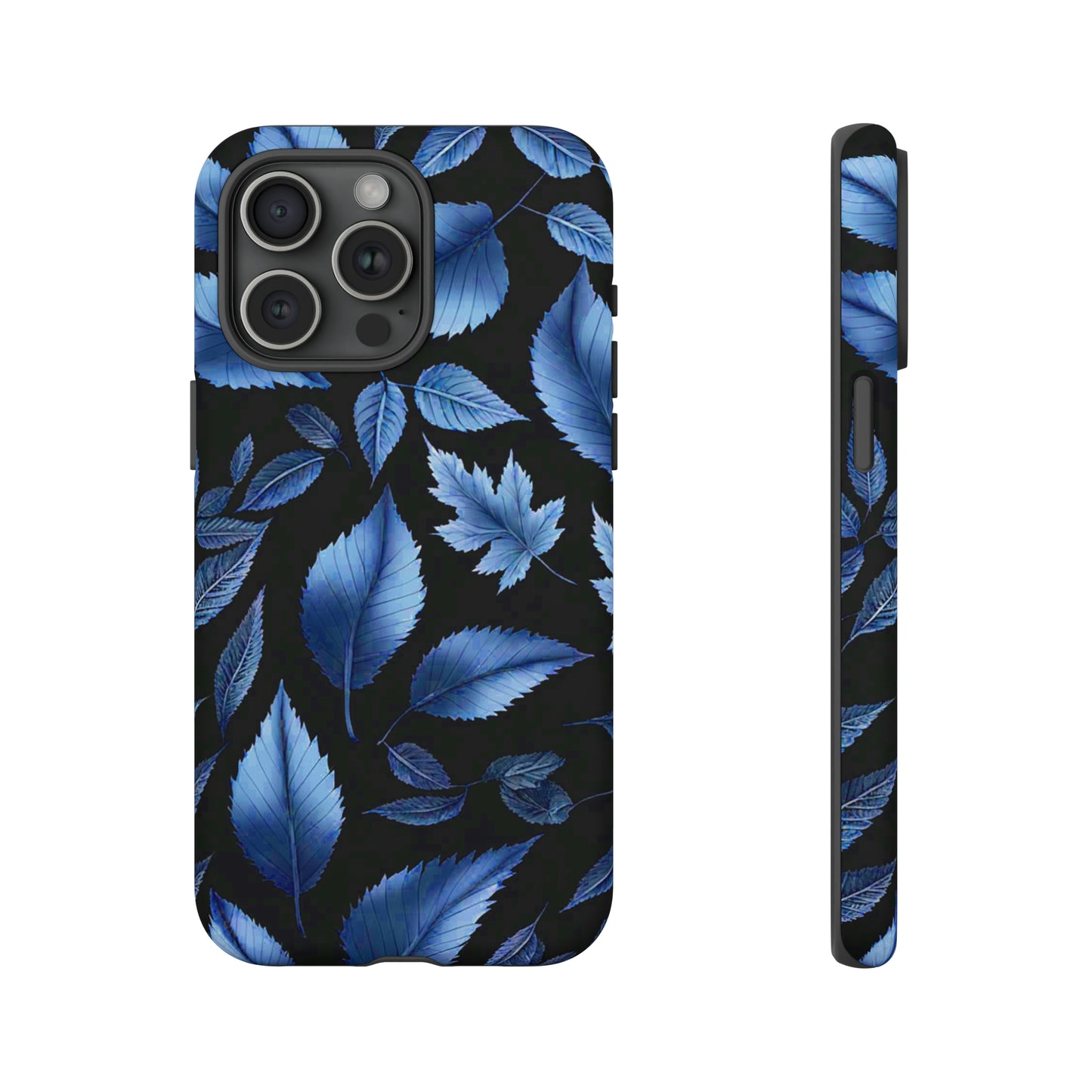 Blue Leaf Art Design Pattern Tough Case