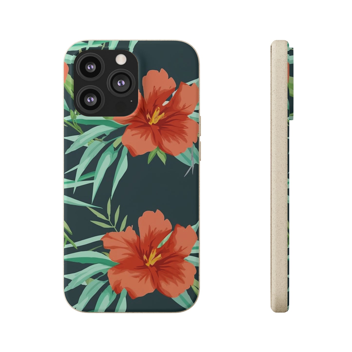 Orange Flowers Biodegradable Case