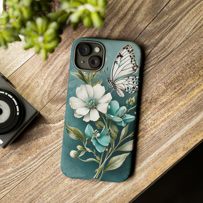 Flower and Butterfly Tough Case