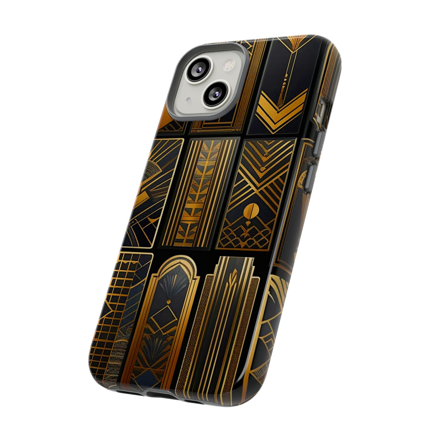 Golden Grid Art Design Pattern Tough Case