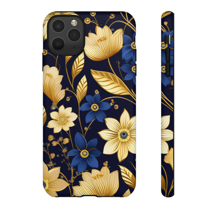 Golden  flower Design Pattern Tough Case