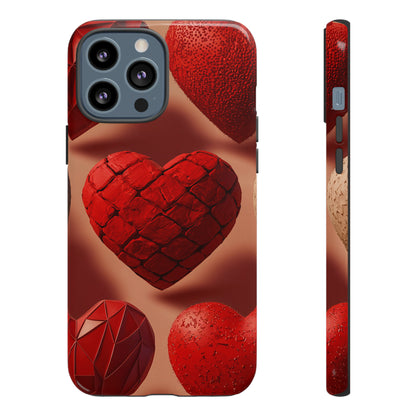 Red Heart Design Pattern Tough Case