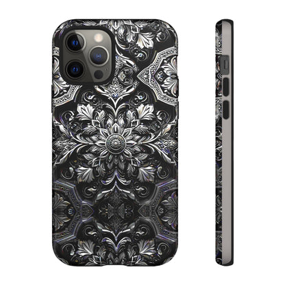 Monochrome Flowers Tough Case