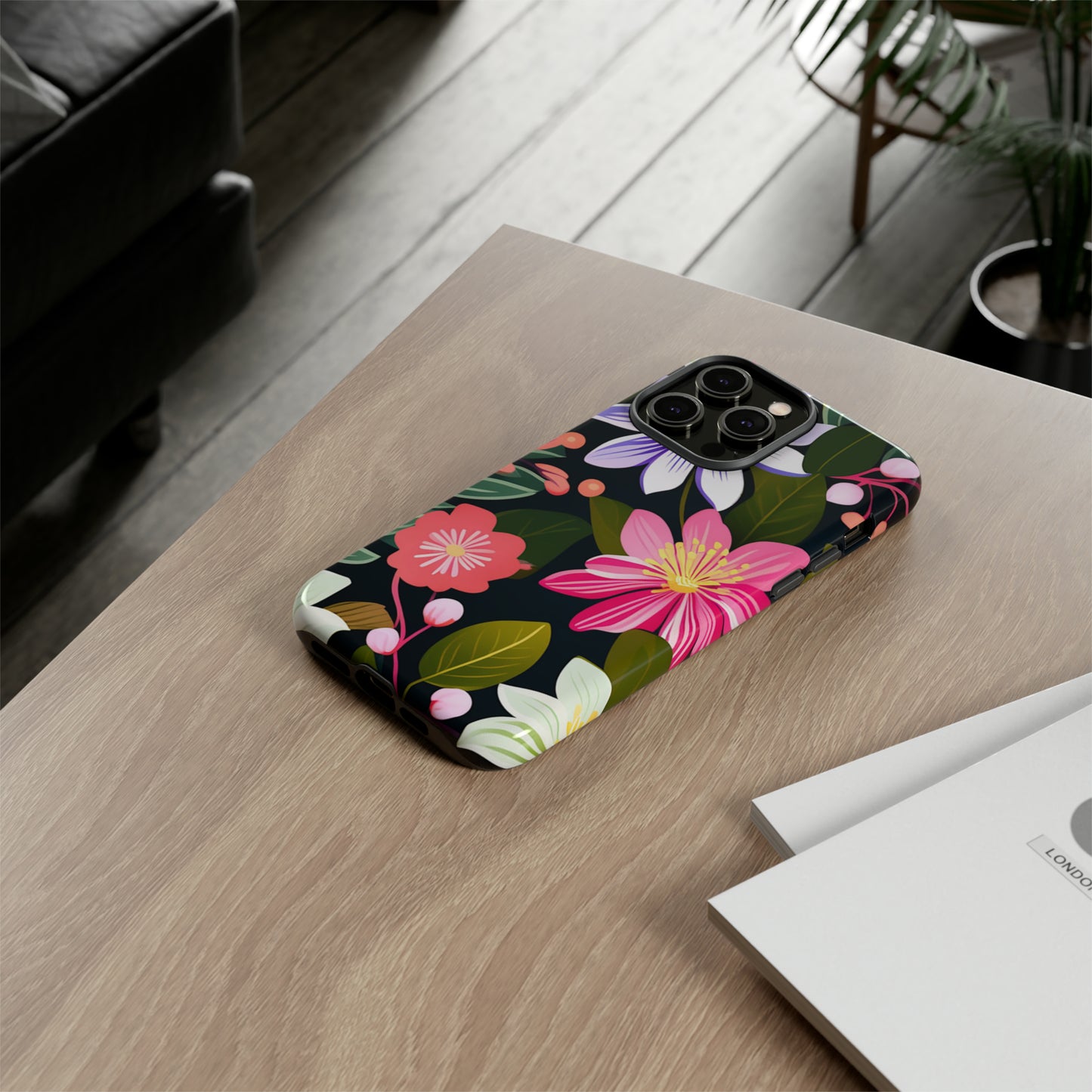 Pink Flower Pattern Tough Case