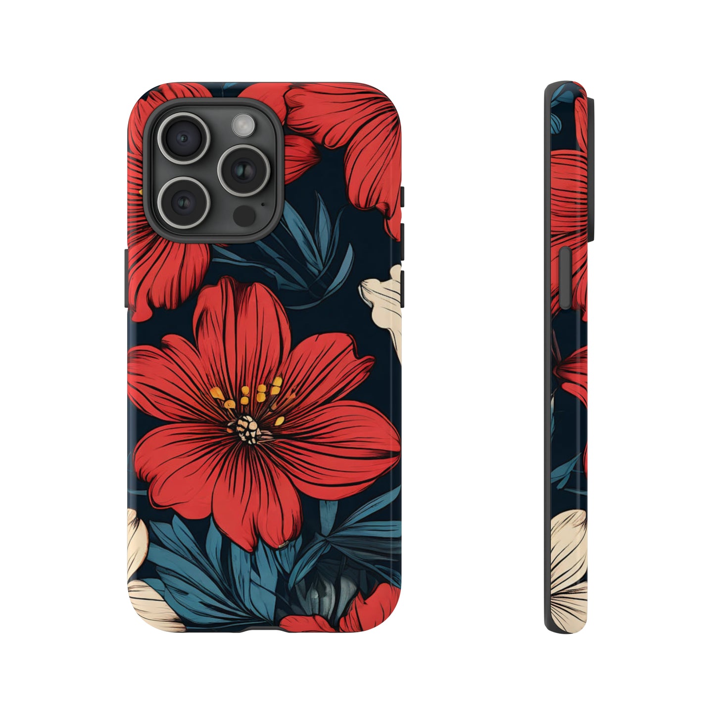 Red Dandelion  Art Design Pattern Tough Case