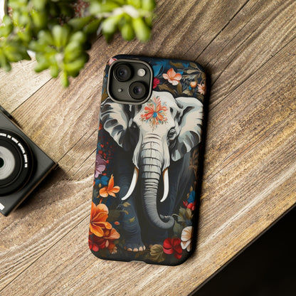 Elephant Face Flower Art  Tough Case