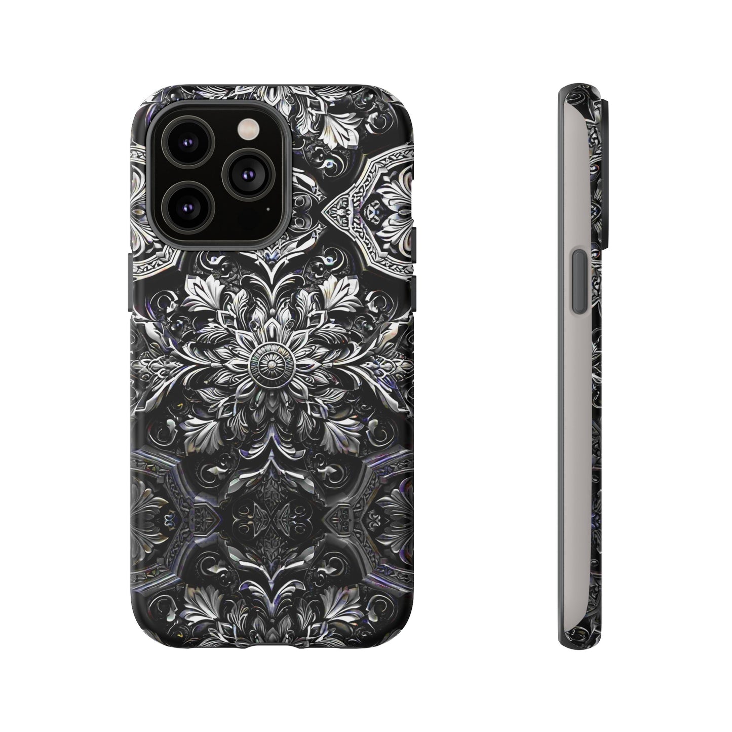 Monochrome Flowers Tough Case