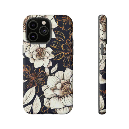 White flower Design Pattern Tough Case