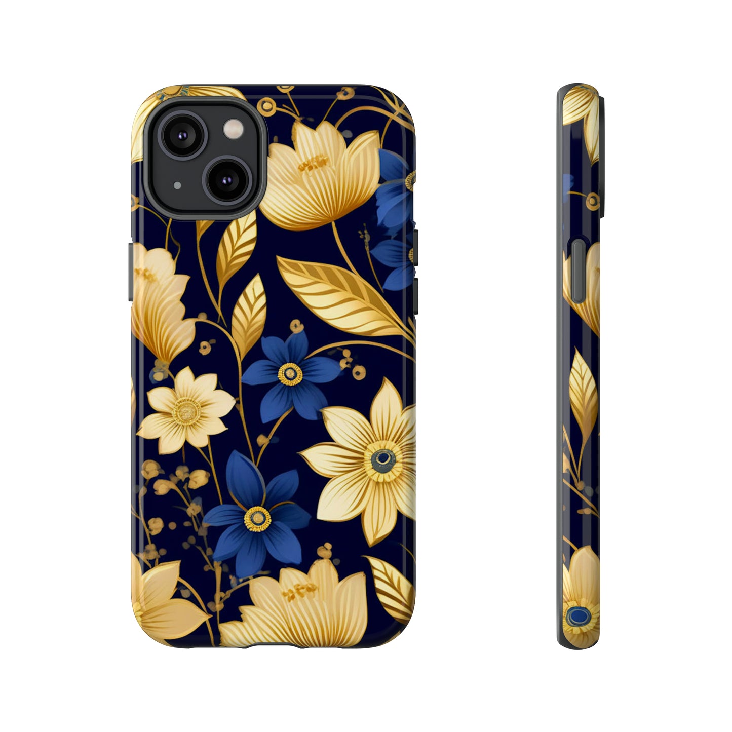 Golden  flower Design Pattern Tough Case