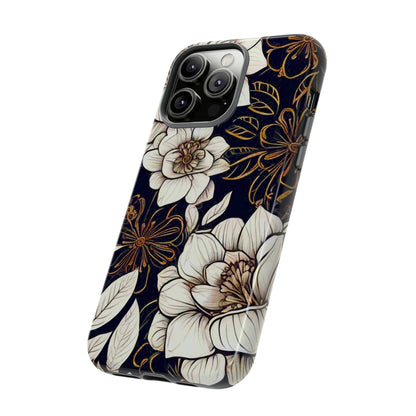 White flower Design Pattern Tough Case