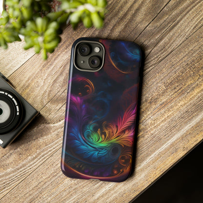 Dark Feather Pattern Tough Case