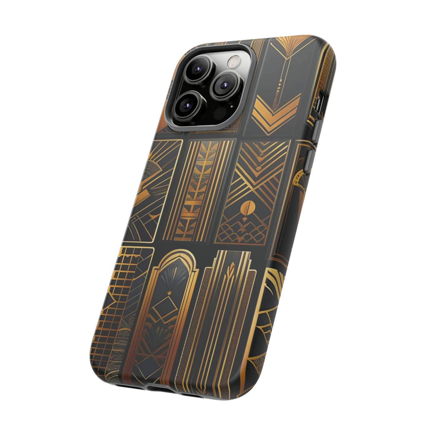 Golden Grid Art Design Pattern Tough Case