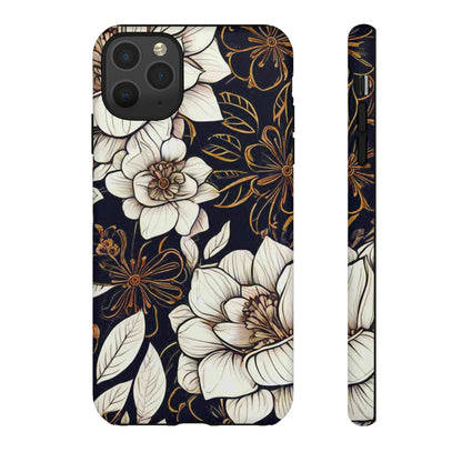 White flower Design Pattern Tough Case