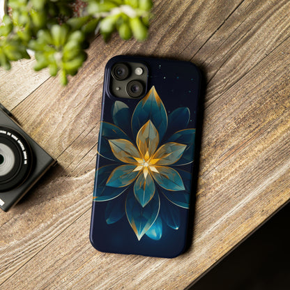 Geometric Flower Design Slim Phone Case - Colorwink