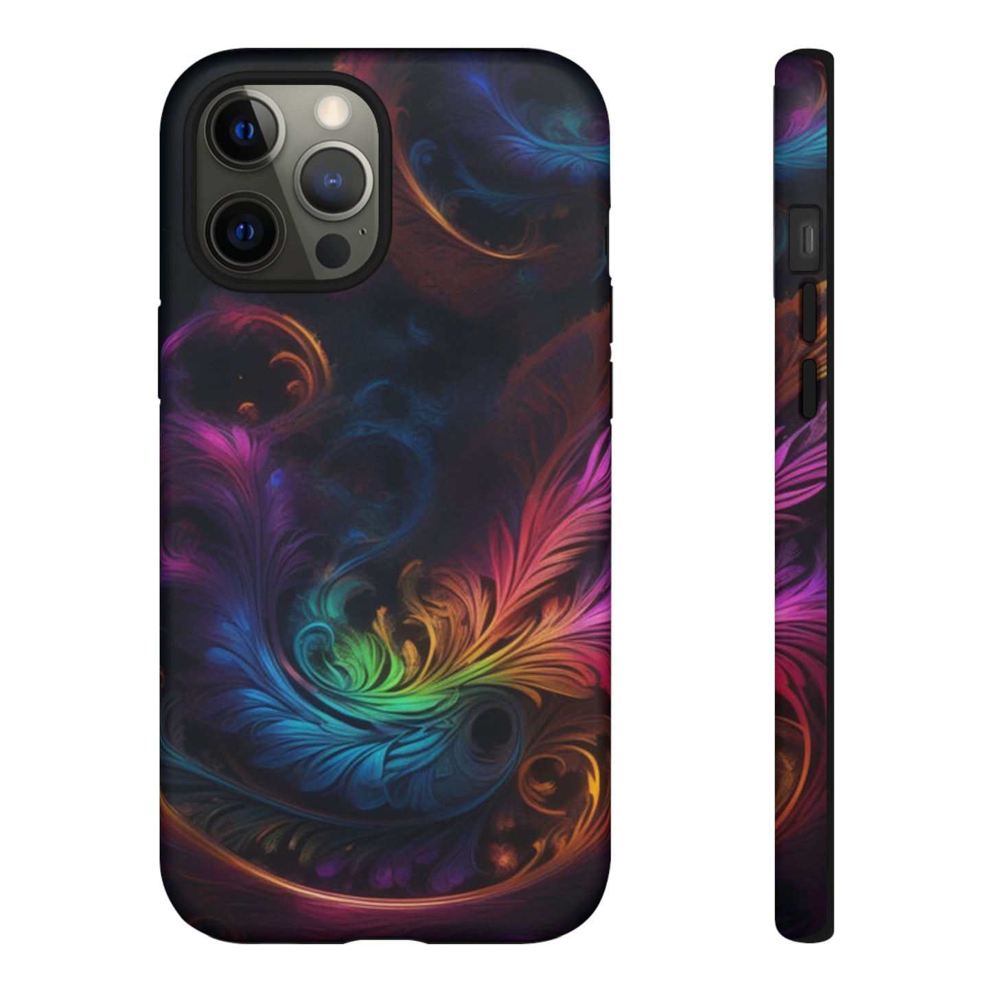 Dark Feather Pattern Tough Case