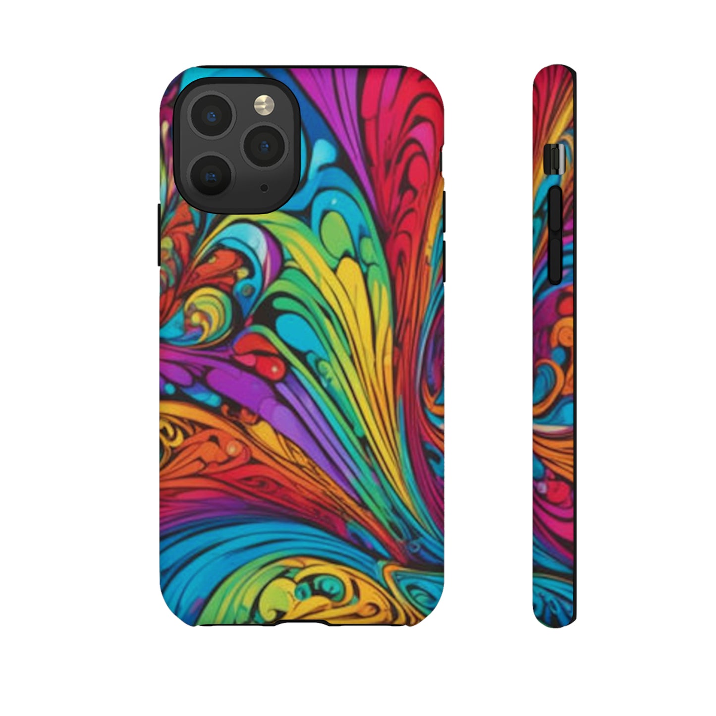 Colourful Spiral Paint Art Pattern Tough Case