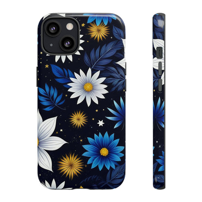 Blue Leaf Pattern Tough Case