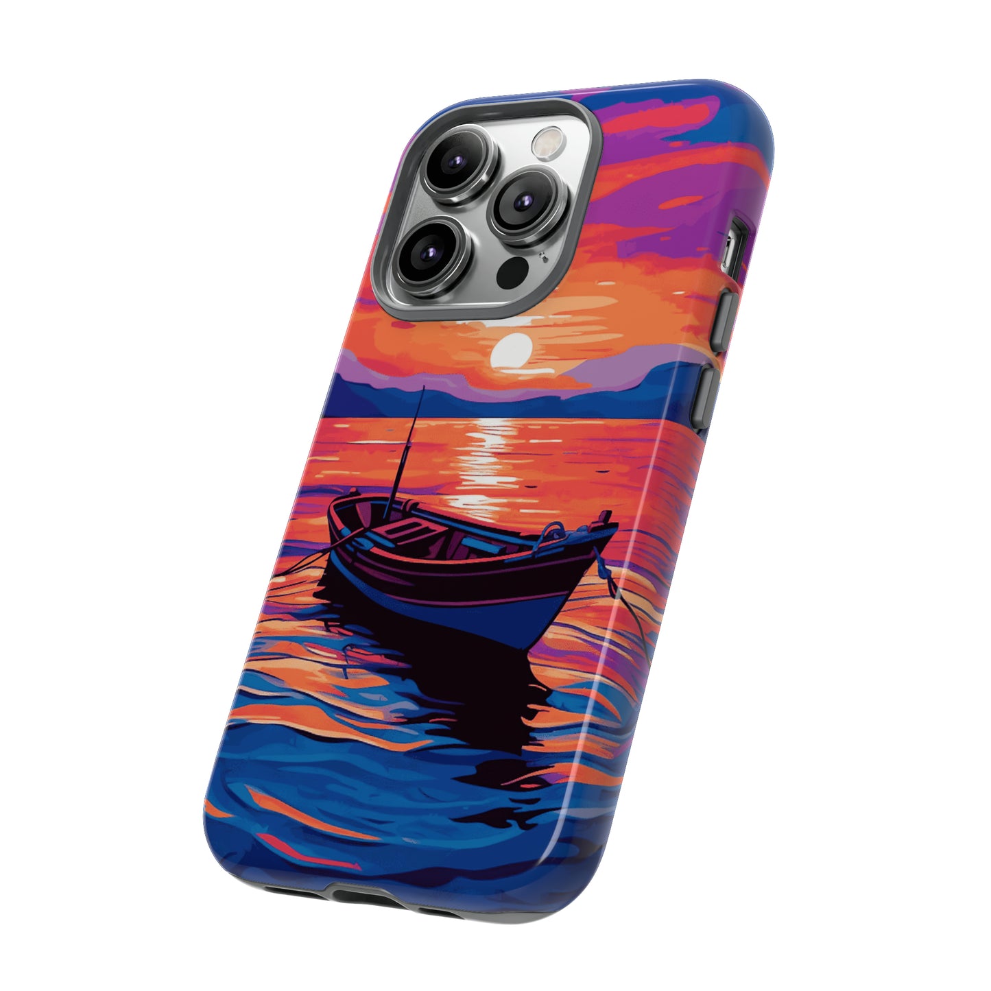 Boat With Sunset Tough Case - Colorwink