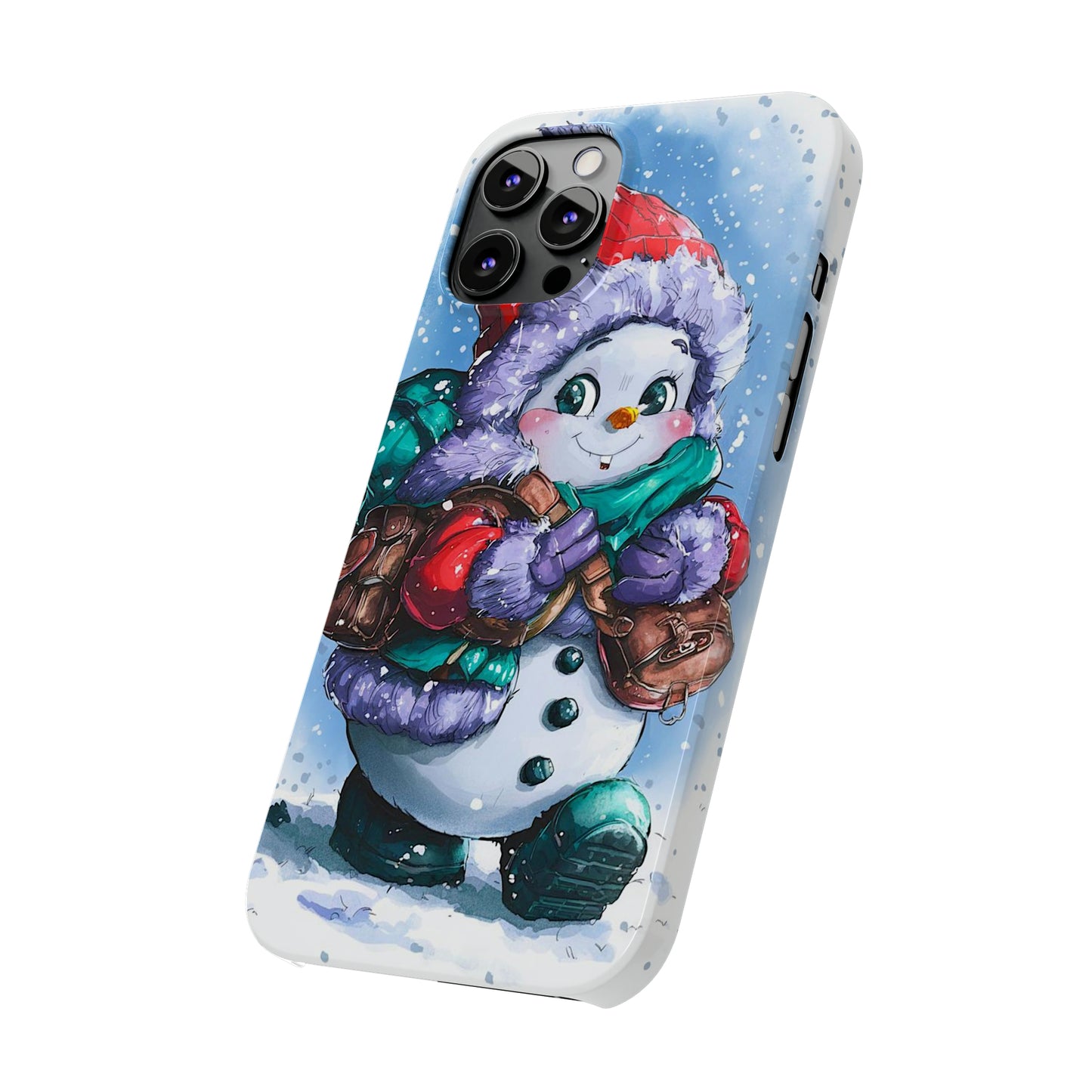 Cute Snowman Slim Phone Case - Colorwink