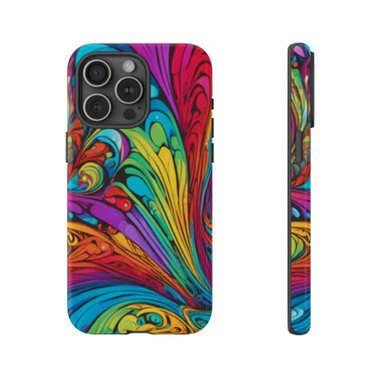 Colourful Spiral Paint Art Pattern Tough Case