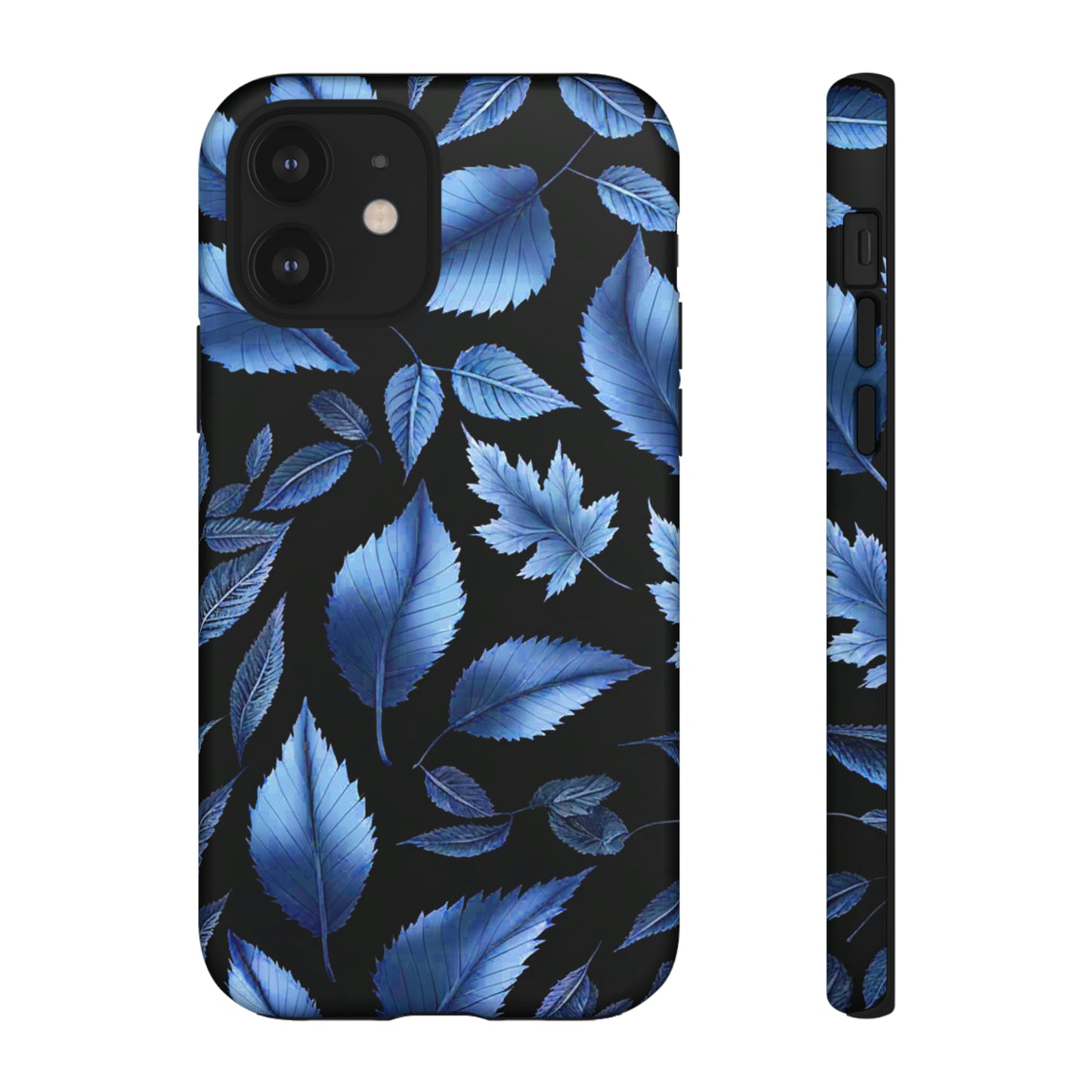 Blue Leaf Art Design Pattern Tough Case