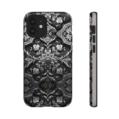 Monochrome Flowers Tough Case