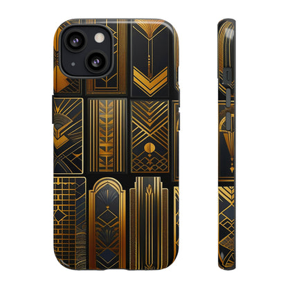 Golden Grid Art Design Pattern Tough Case