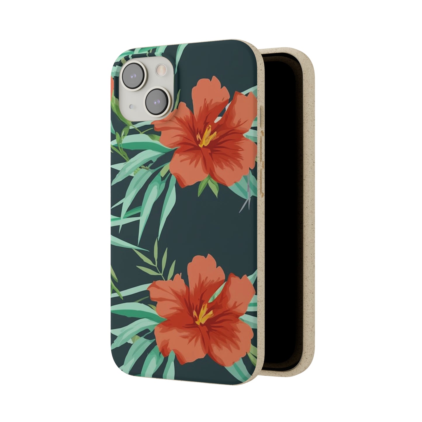 Orange Flowers Biodegradable Case